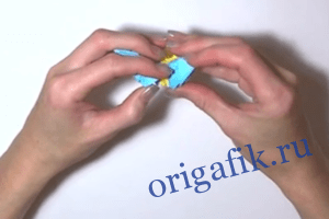 Модульное оригами собачка
