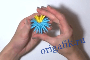 Модульное оригами собачка