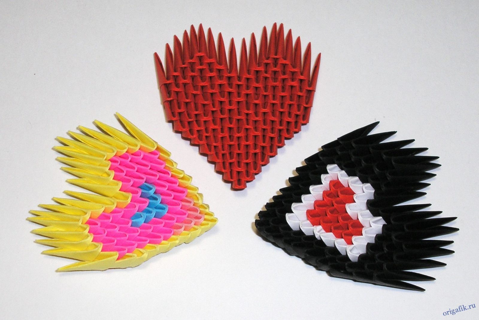 Модульное оригами Цыплёнок. Схема сборки