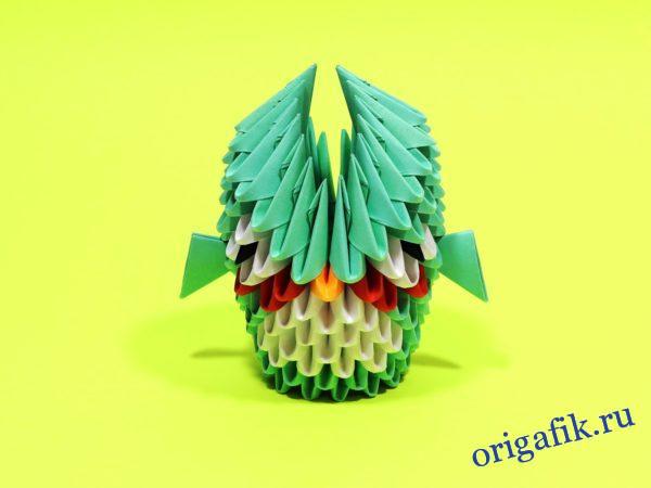 Модульное оригами Сова: схема сборки и видео
