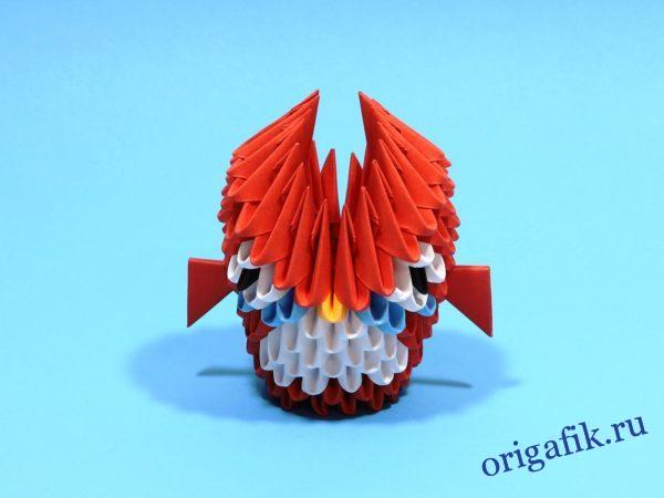 Модульное оригами Сова: схема сборки и видео