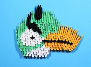 Angry Birds бумеранг Зеленая птичка оригами 