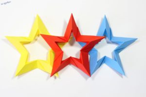 Как сделать пятиконечную звезду из бумаги. Оригами