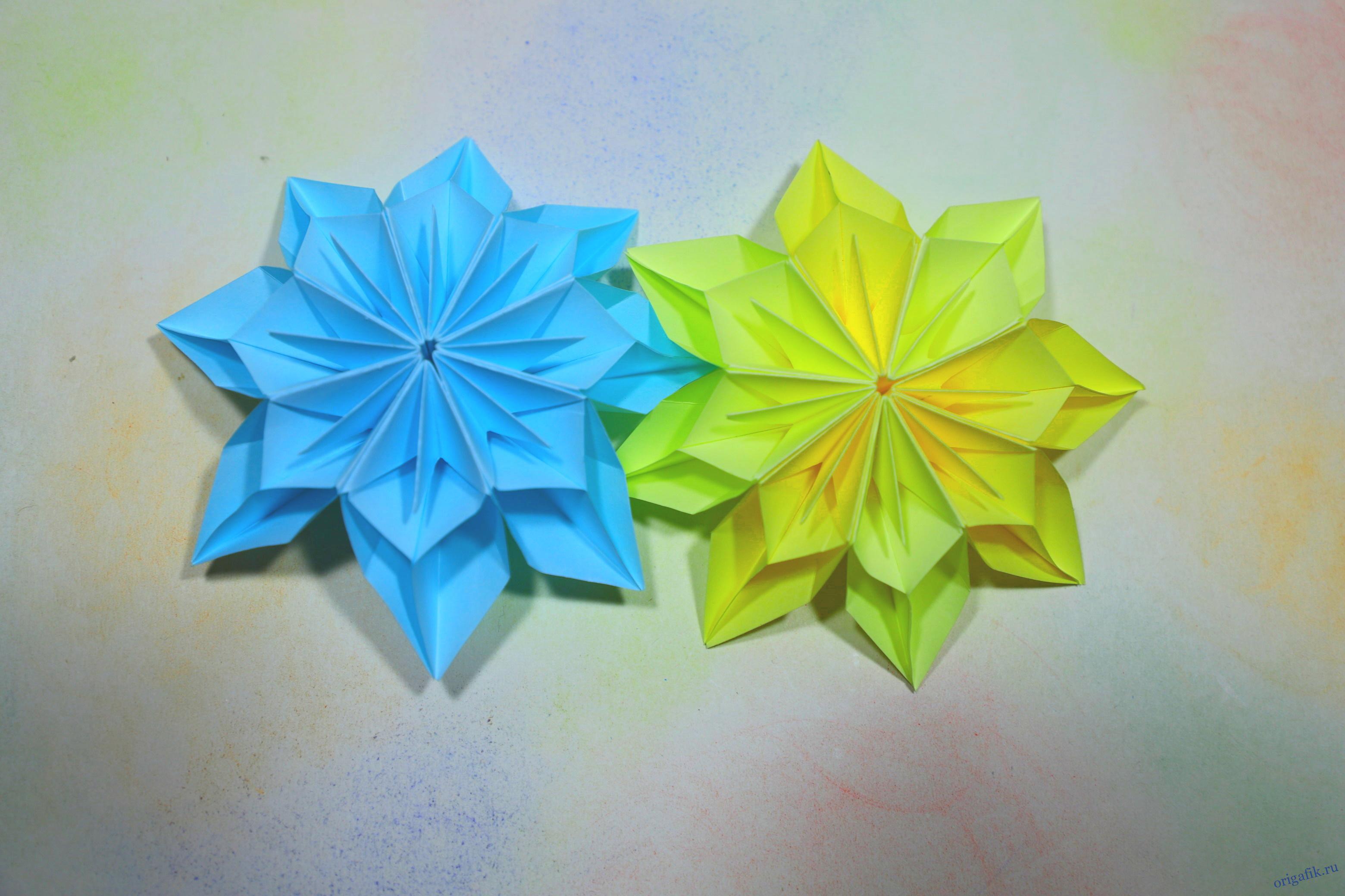 Оригами снежинки из бумаги для детей: пошаговые инструкции